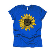 Sunflower Tee, Pretty Yellow Sunflower, Vintage Look Sunflower design on premium unisex shirt, 4 color choices, 3x Sunflower, 4x Sunflower