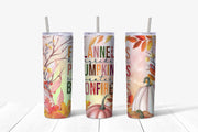 20 oz Skinny Tumbler, Flannels, Hayrides, Sweaters, Pumpkins, Bonfire Skinny, Fall Pumpkins Skinny, 20 oz Stainless Steel Tumbler