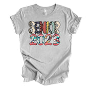 Senior 2023, Class of 2023 Tee, Super Cute Senior 2023 Design on premium unisex shirt, 3 color choices, 3x Senior 2023, 4x Senior 2023