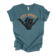 Halloween Tee, Stay Spooky with Skeleton Hand design, premium unisex shirt, 3 color choices, 3x Halloween, 4x Halloween, Plus Sizes