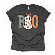 Halloween Shirt, Super Cute BOO with Ghost Design on premium Bella + Canvas unisex shirt, 3 color choices, 3x Boo, 4x Halloween