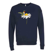 Hummingbird Sweatshirt, Pretty Ruby Throated Hummingbird Design, Unisex Sponge Fleece Drop Shoulder Crewneck Bella + Canvas, Fall Sweatshirt