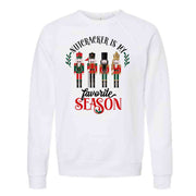 Christmas Sweatshirt, Nutcracker Is My Favorite Season Design, Unisex Sponge Fleece Raglan Crewneck Bella + Canvas, Fall Sweatshirt