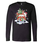 Christmas Long Sleeve Tee, Super Cute Christmas Truck with Santa and Gnome Design, premium unisex long sleeve tee, 3x plus size long sleeve