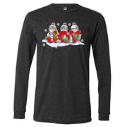 Christmas Long Sleeve Tee, Super Cute Snowmen with knitted JOY, Christmas Design, premium unisex long sleeve tee, 3x plus size long sleeve