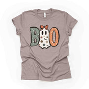 Halloween Shirt, Super Cute BOO with Ghost Design on premium Bella + Canvas unisex shirt, 3 color choices, 3x Boo, 4x Halloween