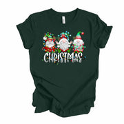 Christmas Lights with Gnomes, Gnomes Tangled in Lights, Cute Gnome Design on premium Bella + Canvas unisex shirt, 2 color choices, plus size