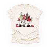 Christmas Tee, Merry Christmas with Sage and Maroon, Fun Colorful Christmas Design, premium unisex shirt, 3 color choices, plus size