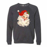 Christmas Sweatshirt, Old Fashioned Santa,  Vintage Santa Claus Design, Unisex Sponge Fleece Raglan Crewneck Bella + Canvas, Fall Sweatshirt