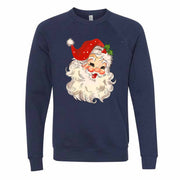 Christmas Sweatshirt, Old Fashioned Santa,  Vintage Santa Claus Design, Unisex Sponge Fleece Raglan Crewneck Bella + Canvas, Fall Sweatshirt