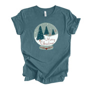 Christmas Tee, Modern Christmas Trees, Merry and Bright with Trees Design on premium unisex shirt, 3 color choices, 3x santa, 4x santa