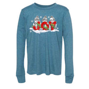 Christmas Long Sleeve Tee, Super Cute Snowmen with knitted JOY, Christmas Design, premium unisex long sleeve tee, 3x plus size long sleeve