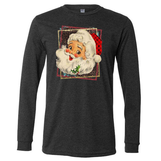 Christmas Long Sleeve, Vintage Santa Claus, Old Fashioned Santa, Christmas Design, premium unisex long sleeve tee, 3x plus size long sleeve