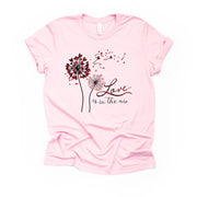 Valentine's Day Tee, Cute Heart Dandelions, Love Is In The Air Design on premium unisex shirt, 3 color choices, 3x valentine, 4x valentine
