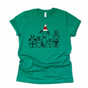 Christmas Tee, Super Cute Christmas Dogs and Cats, Reindeer Dogs and Cats on premium unisex shirt, 3 color choices, plus sizes available