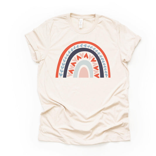 Valentine's Day Tee, Fun Valentine Rainbow, Love Rainbow Design on premium unisex shirt, 3 color choices, 3x valentine, 4x valentine
