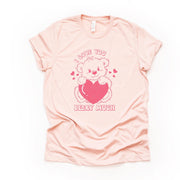 Valentine's Day Tee, Retro 80s I Love You Beary Much Bear Design, premium unisex shirt, 3 color choices, 3x valentine, 4x valentine