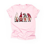 Valentine's Day Tee, Love Gnomes, Cute Valentine Gnomes Design, premium unisex shirt, 3 color choices, plus valentine tee