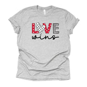Valentine's Day Tee, Love Wins, Cute Valentine Love Wins Design, premium unisex shirt, 3 color choices, plus valentine tee
