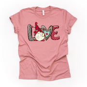 Valentine's Day Tee, Cute Valentine Gnome, LOVE Gnome Design, on premium unisex shirt, 3 color choices, 3x valentine, 4x valentine
