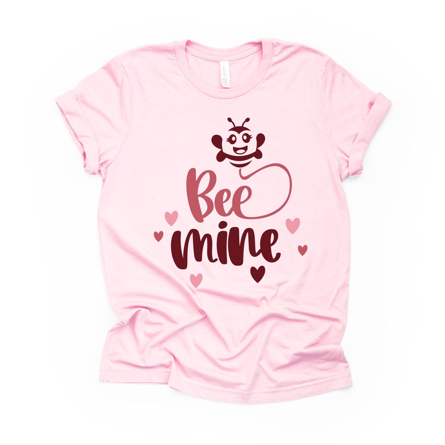 Valentine's Day Tee, Super Cute BEE Mine, Valentine Bee, Be Mine Design, premium unisex shirt, 3 color choices, 3x valentine, 4x valentine