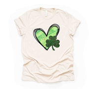 St Patrick's Day, Fun St Patrick's Hearts, Leopard Print Clover Design, premium unisex tee, 3 color choices, 3x st patrick, 4x st patrick