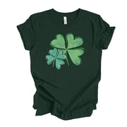 St Patrick's Day, Super Fun St Patrick's Day Clovers, Cute Clovers Design, premium unisex tee, 3 color choices, 3x st patrick, 4x st patrick