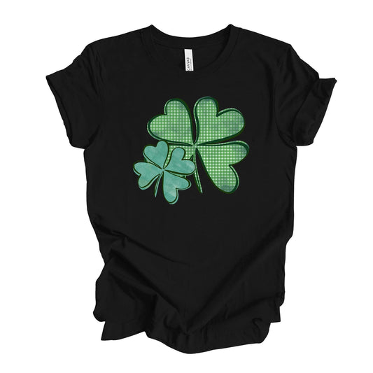 St Patrick's Day, Super Fun St Patrick's Day Clovers, Cute Clovers Design, premium unisex tee, 3 color choices, 3x st patrick, 4x st patrick