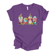 Mom Coffee Drinks Tee, Cute Mom Coffee Drinks Sunflowers, Mom Loves Coffee Design, premium unisex shirt, 3x mom, 4x mom, gift for mom