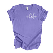 Besties Tee, Super Cute Besties, Best Friends, Besties Pocket Print Design on premium unisex shirt, 6 color choices, 3x besties, 4x besties