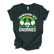 St Patrick's Day, Shamrockin' With My Gnomies, St Patrick's Gnomes Design, premium unisex tee, 3 color choices, 3x st patrick, 4x st patrick