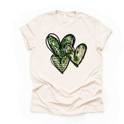St Patrick's Day, Fun St Patrick's Hearts, Leopard Print Heart Design, premium unisex tee, 3 color choices, 3x st patrick, 4x st patrick